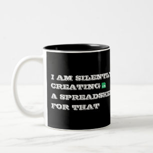 I am silently creating a spreadsheet for that Two-Tone coffee mug