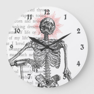 I am Skeleton! Large Clock