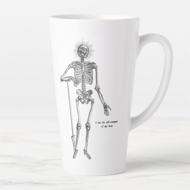 I am Skeleton! Latte Mug (Right)