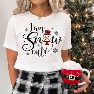 I am Snow Cute Fun Winter Snowman Holiday T-Shirt