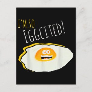 I Am So Eggcited, Broken Happy and Excited Egg Gif Enclosure Card