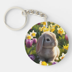 I Am So Hoppy It Is Spring Key Ring