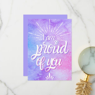 I am so proud of you -Encouragement Thank You Card