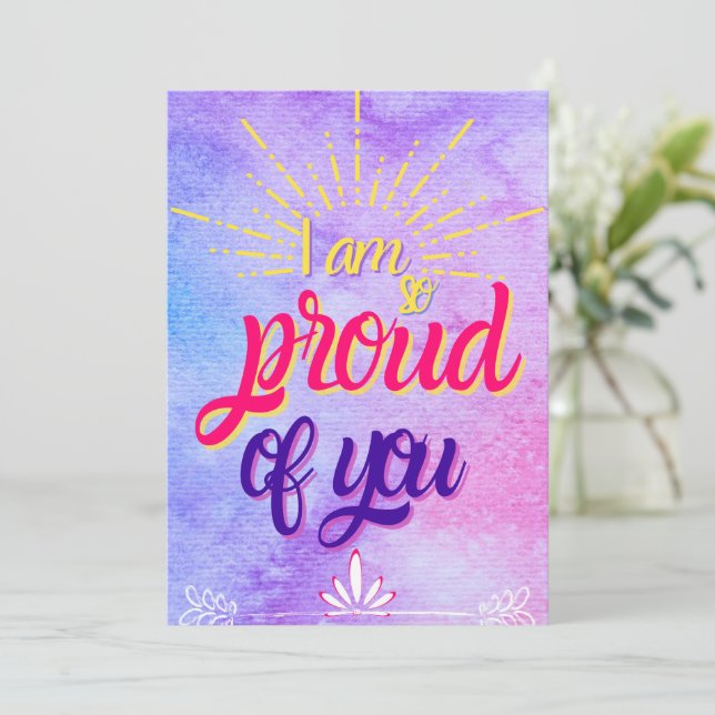 I am so proud of you - graduation quotes 2022  thank you card (Standing Front)