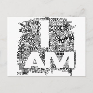 I AM SOBER POSTCARD