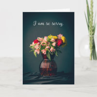 I Am Sorry Apology Flowers in Vase For Anyone