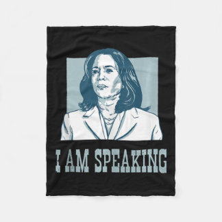 I Am Speaking Harris Wheimer Presidential Election Fleece Blanket
