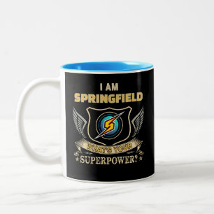 I Am SPRINGFIELD What's Your Superpower Two-Tone Coffee Mug