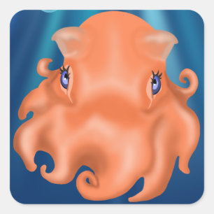 I am Squishy Square Sticker