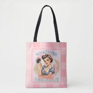 I AM STILL FABULOUS-PINUP GIRL PINK TOTE BAG