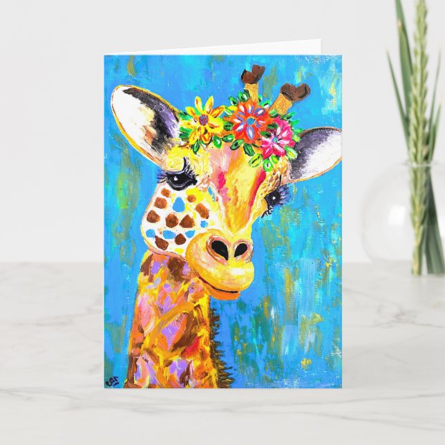 I Am Still Growing Giraffe Card <Blank Inside> (Front)