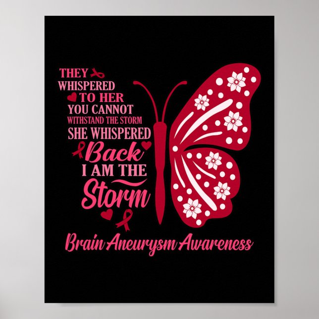 I Am Storm Brain Aneurysm Awareness Month Support  Poster (Front)