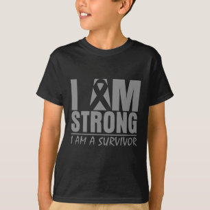I am Strong - I am a Survivor - Brain Tumour T-Shirt