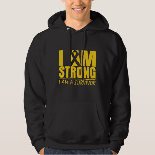 I am Strong - I am a Survivor - Childhood Cancer Hoodie