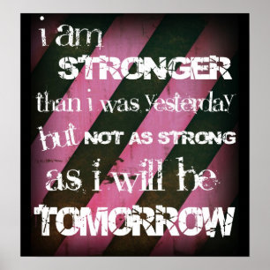 "I am stronger..." Ladies Elite Fitness Poster