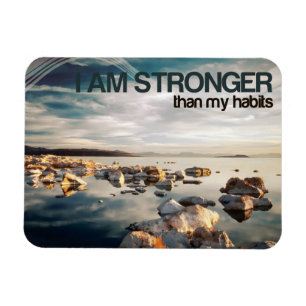 "I am stronger" Motivation Affirmation Flexible Magnet