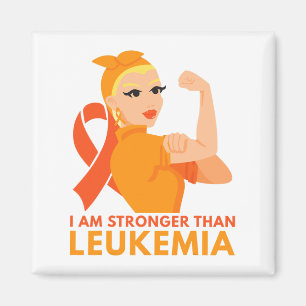 I Am Stronger Than Leukaemia Awareness Cancer Surv Magnet