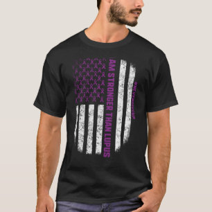 I Am Stronger Than Lupus #nevergiveup Lupus Awaren T-Shirt