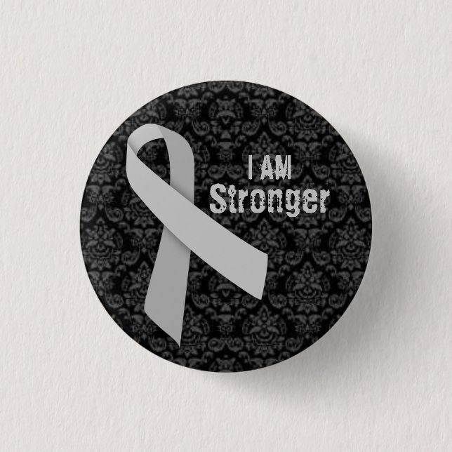 I am stronger than MS 3 Cm Round Badge (Front)