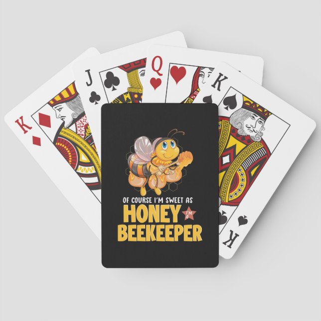 I Am Sweet As Honey Beekeeper Playing Cards (Back)