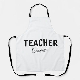 I am teacher school Collegeadd your name text simp Apron