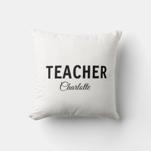 I am teacher school Collegeadd your name text simp Cushion