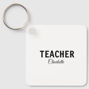 I am teacher school Collegeadd your name text simp Key Ring