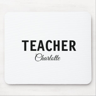 I am teacher school Collegeadd your name text simp Mouse Pad