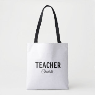 I am teacher school Collegeadd your name text simp Tote Bag