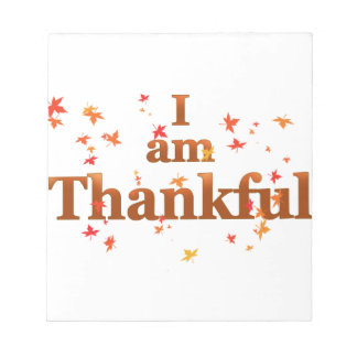 i am thankful notepad