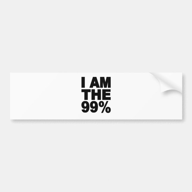 I am the 99% (Occupy Wall St) Bumper Sticker (Front)