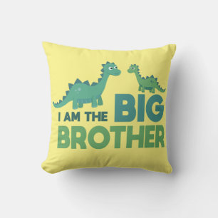 I am the big brother boy cartoon dinosaur cushion