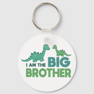 I am the big brother boy cartoon dinosaur key ring