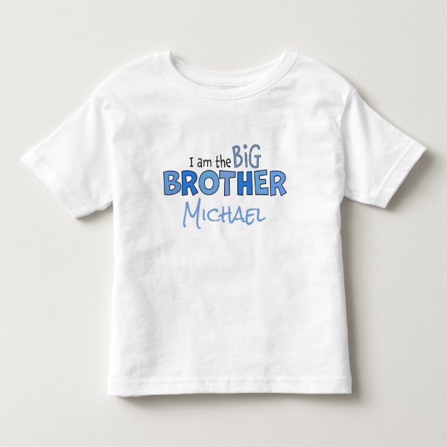 I am the big Brother Whimsical Cute Modern Toddler T-Shirt (Front)