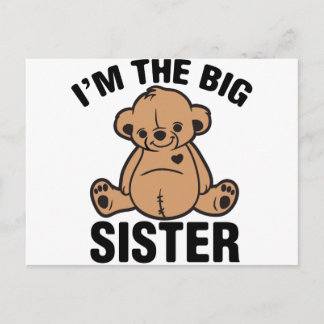 I am the big sister postcard