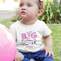 i am the Big Sister Whimsical Cute Modern