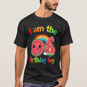 I Am The Birthday Boy 6 Years Old Watermelon Party T-Shirt