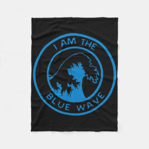 I Am The Blue Wave Democrat Socialist Voter Resist Fleece Blanket