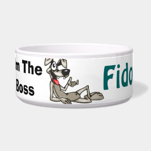 I Am The Boss Customised Dog Bowls