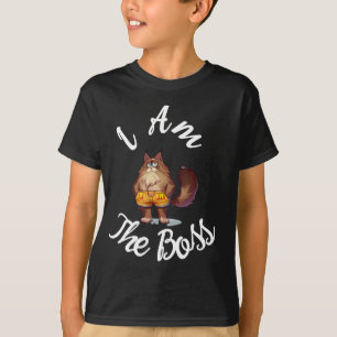 I' Am The Boss Main Coon Cat  T-Shirt