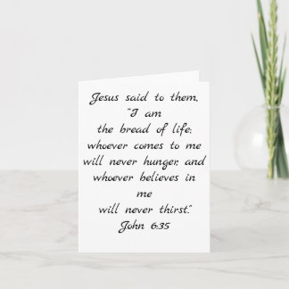 I Am the Bread of Life Bible Quote Card