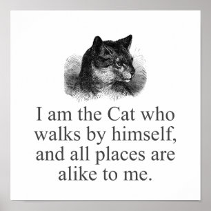 I Am The Cat Who Walks By Himself   Poster