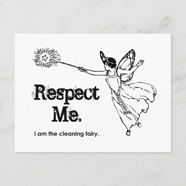 I am the Cleaning Fairy Postcard (Front)