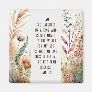 I am the daughter of a King Christian Faith Quote Magnet