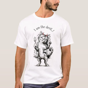 "I Am The Devil" Mischievous Cat T-Shirt
