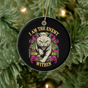 I Am The Enemy Within Harris Walz 2024 Ceramic Ornament