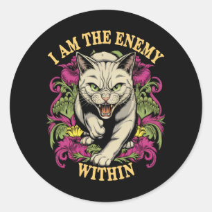 I Am The Enemy Within Harris Walz 2024 Classic Round Sticker
