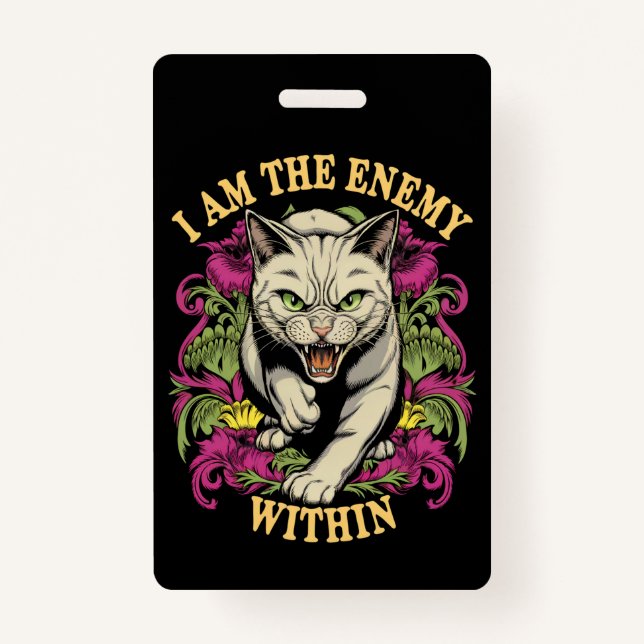 I Am The Enemy Within Harris Walz 2024 ID Badge (Front)