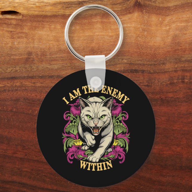 I Am The Enemy Within Harris Walz 2024 Key Ring (Front)