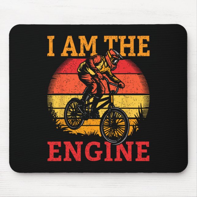 I Am The Engine Mountain Biker Sunset  Mouse Pad (Front)